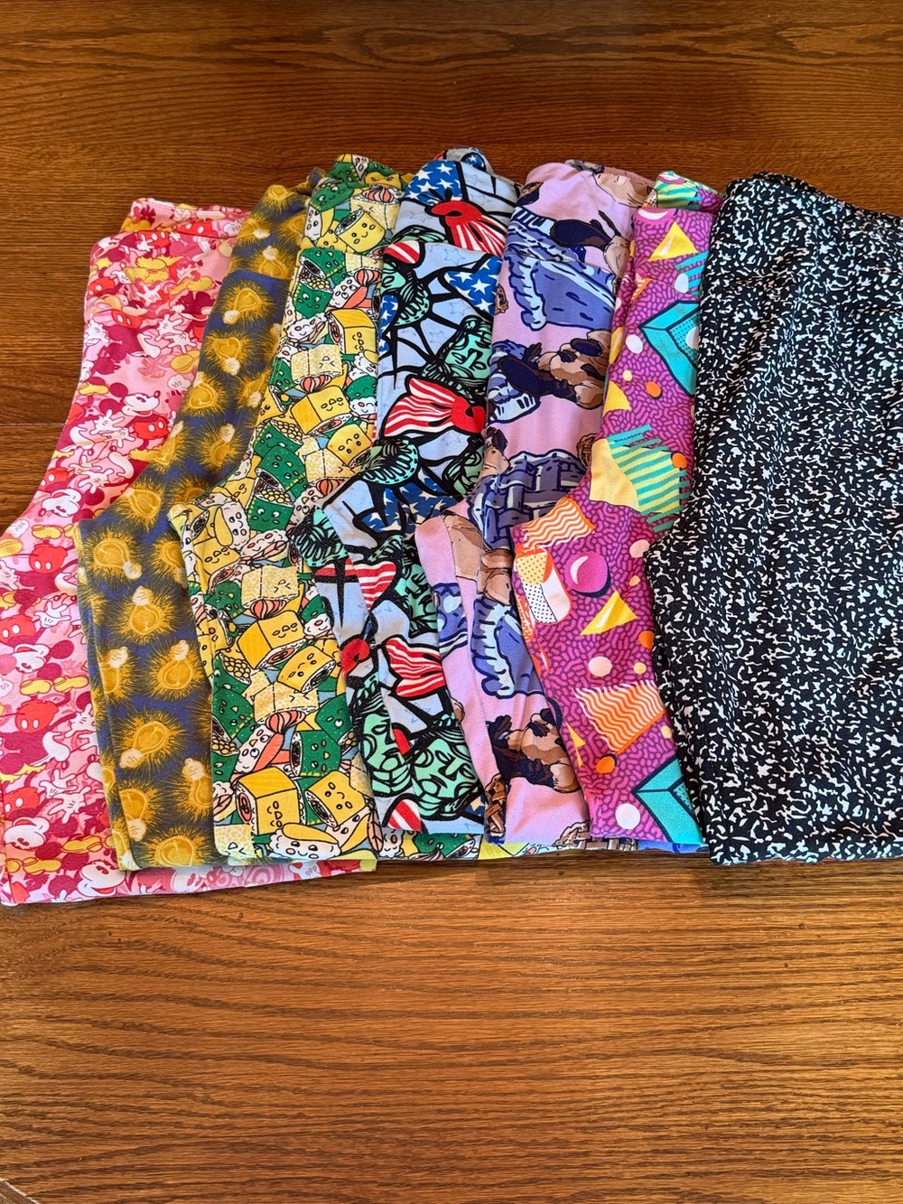 LuLaRoe Leggings TC Tall & Curvy sizes 14 16 18 Disney Sushi Platypi - 7 pairs